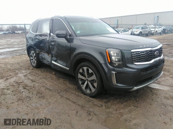2021 Kia Telluride EX with VIN 5XYP3DHC4MG116989, listed as a IAAI auction lot 41282102 with 58,460 mi miles and . Bid and sale history available at DreamBid. Image 1.