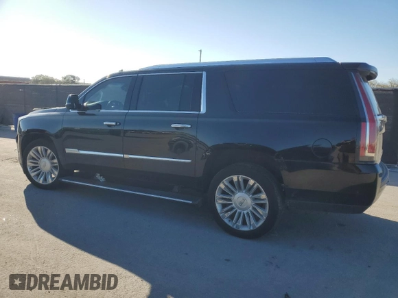 2018 Cadillac Escalade ESV Platinum z VIN 1GYS4KKJ4JR270516, wystawiony jako Copart lot #46444615 z przebiegiem 130 731 mil mil oraz Czysty tytuł • Clean title. Historia ofert i sprzedaży dostępna na DreamBid. Obrazek 2.
