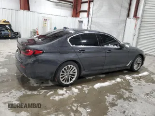 2021 BMW 5 Series 530i xDrive with VIN WBA13BJ0XMCG02446, listed as a Copart auction lot 44348085 with Not Provided miles and Salvage Title. Bid and sale history available at carsss.com. Image 3.