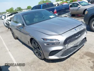 2023 Genesis G70 3.3T z VIN KMTG54TE2PU119770, wystawiony jako IAAI lot #42028660 z przebiegiem 31 692 mil mil oraz . Historia ofert i sprzedaży dostępna na DreamBid. Obrazek 1.