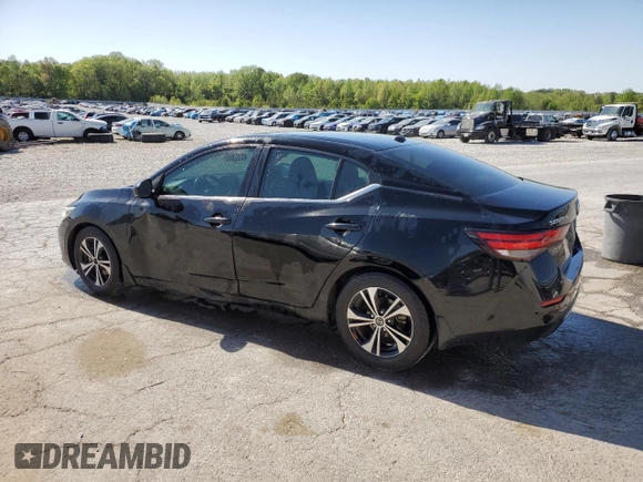2020 Nissan Sentra SV with VIN 3N1AB8CV1LY256231, listed as a Copart auction lot 52805675 with 107,882 mi miles and Salvage Title. Bid and sale history available at carsss.com. Image 2.