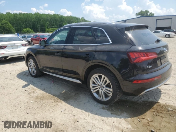 2018 Audi Q5 Premium Plus with VIN WA1BNAFY5J2182663, listed as a Copart auction lot 54220245 with 61,676 mi miles and Salvage Title. Bid and sale history available at DreamBid. Image 2.