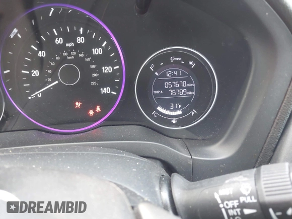 2018 Honda HR-V EX-L with VIN 3CZRU6H7XJM719006, listed as a IAAI auction lot 41333855 with 57,678 mi miles and . Bid and sale history available at carsss.com. Image 7.