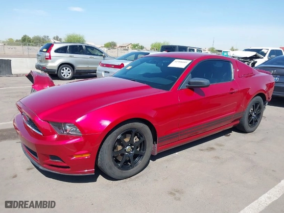 2013 Ford Mustang V6 with VIN 1ZVBP8AM3D5235583, listed as a IAAI auction lot 41988001 with 142,898 mi miles. Bid and sale history available at carsss.com. Image 2.