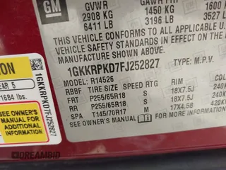 2015 GMC Acadia SLE с VIN 1GKKRPKD7FJ252827, выставлен на аукционе IAAI как лот 42260198 с пробегом 97 009 миль миль и . История ставок и продаж доступна на DreamBid. Изображение 9.