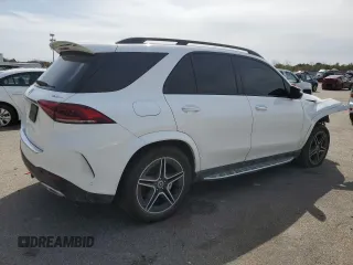 2021 Mercedes-Benz GLE 350 with VIN 4JGFB4KB7MA470273, listed as a Copart auction lot 50621625 with 58,590 mi miles and Salvage title. Bid and sale history available at DreamBid. Image 3.