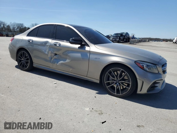 2019 Mercedes-Benz C 43 AMG with VIN 55SWF6EB7KU309344, listed as a Copart auction lot 50635725 with 64,153 mi miles and Salvage title. Bid and sale history available at DreamBid. Image 4.