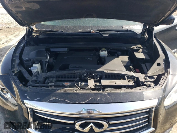 2013 Infiniti JX35 with VIN 5N1AL0MN0DC328195, listed as a Copart auction lot 51156465 with 217,380 mi miles and Salvage Title. Bid and sale history available at carsss.com. Image 12.