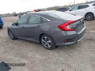 2019 Honda Civic Sedan LX with VIN 2HGFC2F66KH595946, listed as a IAAI auction lot 42017066 with 37,634 mi miles. Bid and sale history available at carsss.com. Image 3.