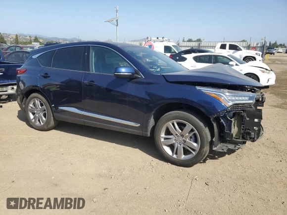 2019 Acura RDX Advance with VIN 5J8TC2H72KL030606, listed as a Copart auction lot 59848905 with 27,123 mi miles and Salvage title. Bid and sale history available at DreamBid. Image 4.