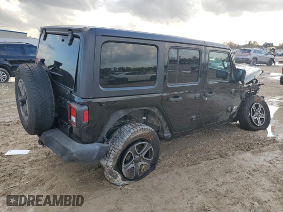 2018 Jeep Wrangler Unlimited Sport S with VIN 1C4HJXDN6JW278334, listed as a Copart auction lot 85453494 with Not provided miles and Salvage title. Bid and sale history available at DreamBid. Image 3.