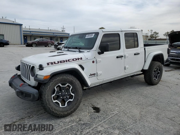 2020 Jeep Gladiator Rubicon z VIN 1C6JJTBG3LL156802, wystawiony jako Copart lot #48904865 z przebiegiem 30 704 mil mil oraz Szkoda całkowita • Salvage title. Historia ofert i sprzedaży dostępna na DreamBid. Obrazek 1.