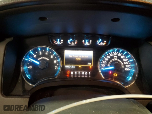 2013 Ford F-150 XL with VIN 1FTFW1ET6DKF10459, listed as a Copart auction lot 55071825 with 184,521 mi miles and Salvage title. Bid and sale history available at DreamBid. Image 9.
