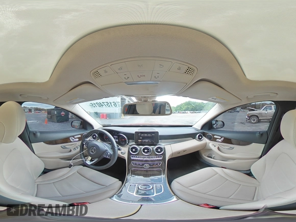 2017 Mercedes-Benz C 300 with VIN 55SWF4KB3HU217567, listed as a Copart auction lot 61574015 with 97,664 mi miles and Salvage title. Bid and sale history available at DreamBid. Image 14.