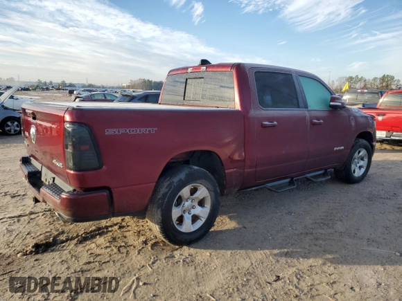 2022 Ram 1500 Big Horn with VIN 1C6SRFFM8NN281204, listed as a Copart auction lot 53854405 with 21,153 mi miles and Non Repairable. Bid and sale history available at carsss.com. Image 3.