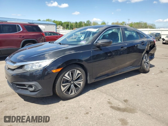2018 Honda Civic EX-L z VIN 19XFC1F77JE200457, wystawiony jako Copart lot #55989755 z przebiegiem 95 080 mil mil oraz Szkoda całkowita • Salvage title. Historia ofert i sprzedaży dostępna na DreamBid. Obrazek 1.
