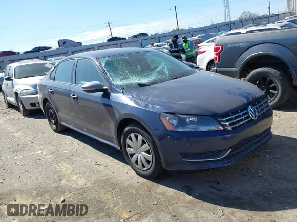 2012 Volkswagen Passat S with VIN 1VWAP7A39CC100079, listed as a IAAI auction lot 41653045 with 268,353 mi miles and . Bid and sale history available at DreamBid. Image 1.