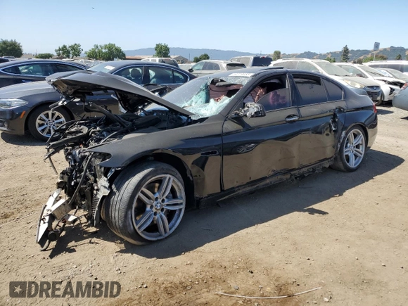 2016 BMW 5 Series 550i xDrive with VIN WBAKP9C55GD980454, listed as a Copart auction lot 59319485 with 91,424 mi miles and Salvage title. Bid and sale history available at DreamBid. Image 1.
