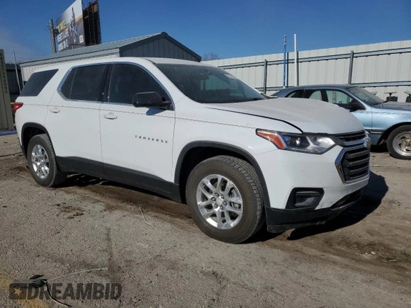 2020 Chevrolet Traverse LS with VIN 1GNERFKW8LJ149343, listed as a Copart auction lot 83079664 with 115,352 mi miles and Salvage Title. Bid and sale history available at carsss.com. Image 4.