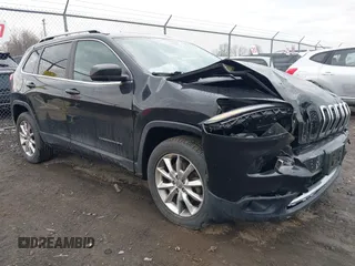 2014 Jeep Cherokee Limited with VIN 1C4PJMDB1EW156776, listed as a IAAI auction lot 41852167 with 130,514 mi miles. Bid and sale history available at carsss.com. Image 1.