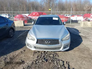 2014 Infiniti Q50 Premium with VIN JN1BV7AR9EM686042, listed as a IAAI auction lot 41737846 with 107,729 mi miles. Bid and sale history available at carsss.com. Image 12.
