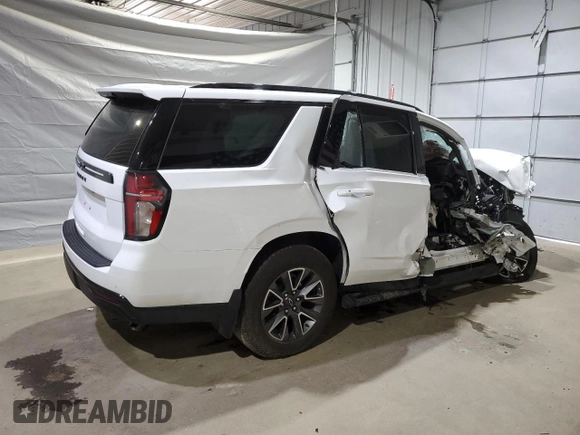 2023 Chevrolet Tahoe Z71 with VIN 1GNSKPKD0PR336725, listed as a Copart auction lot 57289895 with Not provided miles and Salvage title. Bid and sale history available at DreamBid. Image 3.