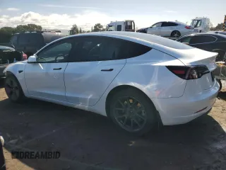 2023 Tesla Model 3 with VIN 5YJ3E1EA9PF558527, listed as a Copart auction lot 48754535 with 21,801 mi miles and Salvage Title. Bid and sale history available at DreamBid. Image 2.