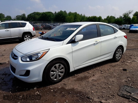 2016 Hyundai Accent SE with VIN KMHCT4AE2GU943446, listed as a Copart auction lot 59987253 with 21,654 mi miles. Bid and sale history available at carsss.com. Image 1.
