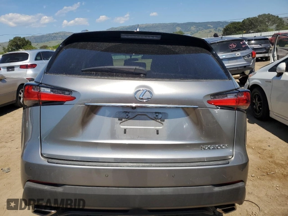 2016 Lexus NX 200t with VIN JTJBARBZ1G2090518, listed as a Copart auction lot 54958585 with 67,480 mi miles and Salvage Title. Bid and sale history available at DreamBid. Image 6.