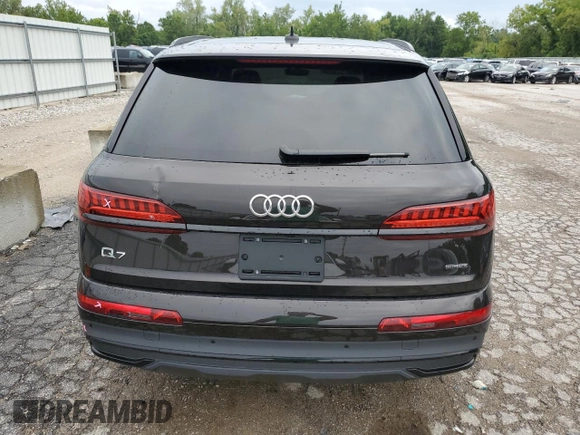 2024 Audi Q7 Premium Plus with VIN WA1LCBF73RD001311, listed as a Copart auction lot 67034904 with 7,976 mi miles and Salvage Title. Bid and sale history available at carsss.com. Image 6.