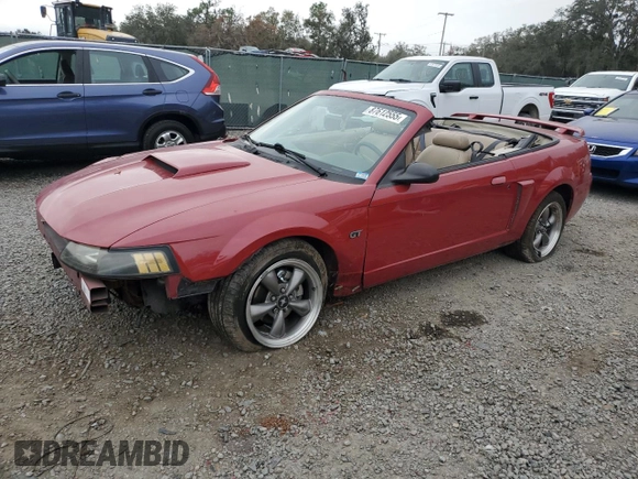 2003 Ford Mustang GT Deluxe with VIN 1FAFP45XX3F332392, listed as a Copart auction lot 87612555 with 0 mi miles and Salvage Title. Bid and sale history available at carsss.com. Image 1.