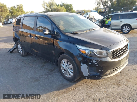 2016 Kia Sedona LX with VIN KNDMB5C11G6178083, listed as a IAAI auction lot 41405857 with 170,334 mi miles. Bid and sale history available at carsss.com. Image 1.
