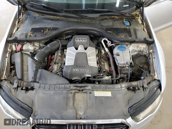 2013 Audi A6 Premium Plus with VIN WAUGGAFC8DN034033, listed as a Copart auction lot 55471895 with 136,840 mi miles and Salvage title. Bid and sale history available at DreamBid. Image 11.