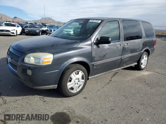 2008 Chevrolet Uplander LS with VIN 1GNDV23W48D107191, listed as a Copart auction lot 84847044 with 165,817 mi miles and Salvage Title. Bid and sale history available at carsss.com. Image 1.