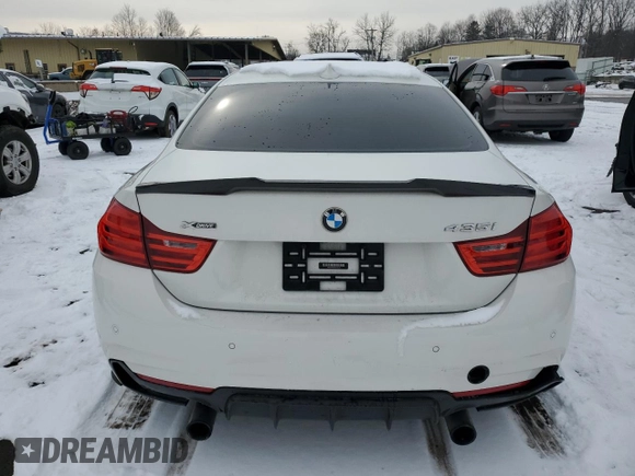 2015 BMW 4 Series 435i xDrive with VIN WBA3R5C58FK372610, listed as a Copart auction lot 43156135 with 107,031 mi miles and Salvage title. Bid and sale history available at DreamBid. Image 6.