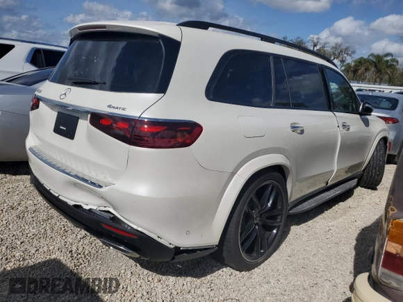 2024 Mercedes-Benz GLS 580 z VIN 4JGFF8FE2RB137755, wystawiony jako Copart lot #75875214 z przebiegiem Nie podano mil oraz Nie do naprawy. Historia ofert i sprzedaży dostępna na DreamBid. Obrazek 3.