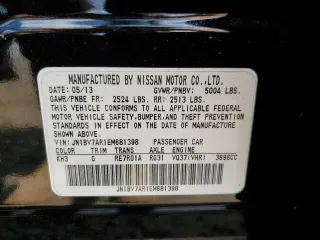 2014 Infiniti Q50 Sport with VIN JN1BV7AR1EM681398, listed as a Copart auction lot 80854494 with 128,127 mi miles and Salvage title. Bid and sale history available at DreamBid. Image 12.
