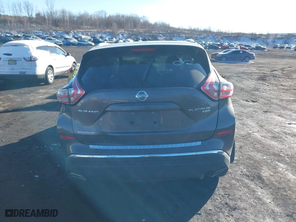 2015 Nissan Murano SL with VIN 5N1AZ2MH7FN207837, listed as a IAAI auction lot 41649300 with 228,418 mi miles. Bid and sale history available at carsss.com. Image 16.