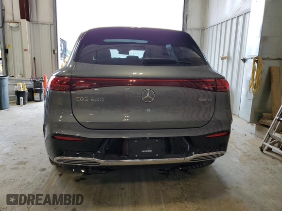 2023 Mercedes-Benz EQS with VIN 4JGDM4EBXPA005097, listed as a Copart auction lot 56650554 with 16,965 mi miles. Bid and sale history available at carsss.com. Image 6.