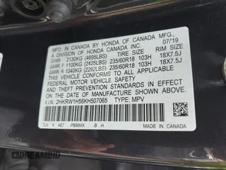 2019 Honda CR-V EX with VIN 2HKRW1H56KH507065, listed as a IAAI auction lot 41835128 with 75,093 mi miles. Bid and sale history available at carsss.com. Image 9.