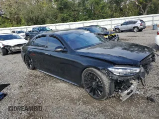 2023 Mercedes-Benz S-Class S 580e with VIN W1K6G6KB0PA191274, listed as a Copart auction lot 79265034 with 20,817 mi miles and Salvage Title. Bid and sale history available at carsss.com. Image 4.