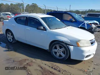 2013 Dodge Avenger SE with VIN 1C3CDZAB3DN708262, listed as a IAAI auction lot 41445183 with 189,571 mi miles and . Bid and sale history available at carsss.com. Image 1.