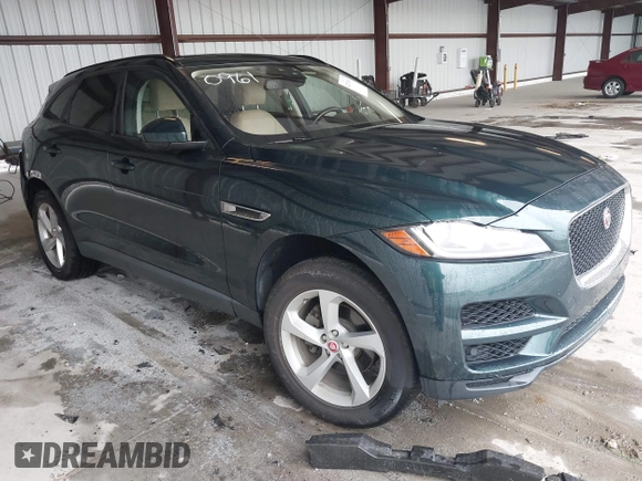 2018 Jaguar F-Pace 25t Premium with VIN SADCJ2FX9JA290961, listed as a IAAI auction lot 42371547 with 37,854 mi miles and . Bid and sale history available at DreamBid. Image 1.