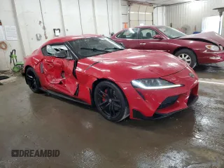 2020 Toyota GR Supra 3.0 with VIN WZ1DB4C08LW022135, listed as a Copart auction lot 72542424 with 17,421 mi miles and Salvage Title. Bid and sale history available at carsss.com. Image 4.
