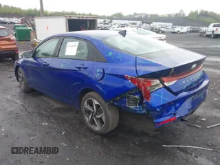 2023 Hyundai Elantra SEL with VIN KMHLS4AG6PU612325, listed as a IAAI auction lot 42318709 with 21,399 mi miles and . Bid and sale history available at DreamBid. Image 3.