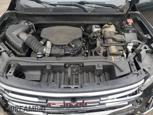 2021 GMC Acadia AT4 with VIN 1GKKNLLS5MZ168635, listed as a Copart auction lot 55988445 with 106,777 mi miles and Salvage title. Bid and sale history available at DreamBid. Image 12.