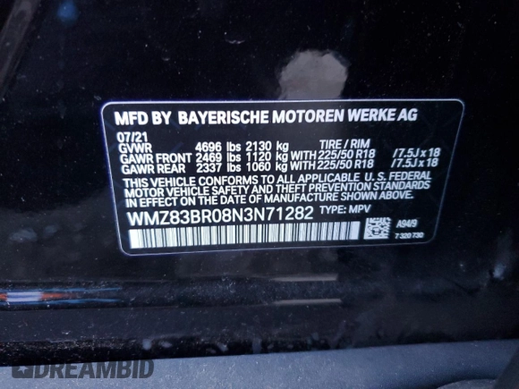 2022 MINI Countryman Cooper S with VIN WMZ83BR08N3N71282, listed as a Copart auction lot 83673944 with 18,095 mi miles and Salvage title. Bid and sale history available at DreamBid. Image 12.