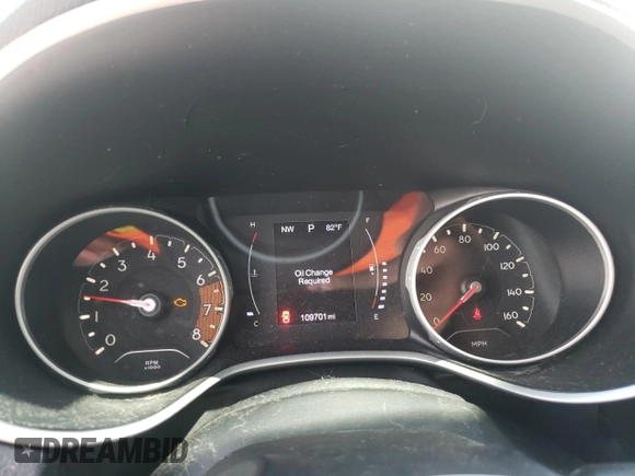 2017 Jeep Compass Sport z VIN 3C4NJCAB3HT652338, wystawiony jako Copart lot #63076055 z przebiegiem 109 701 mil mil oraz Szkoda całkowita • Salvage title. Historia ofert i sprzedaży dostępna na DreamBid. Obrazek 9.