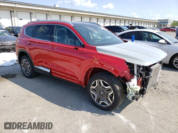 2023 Hyundai Santa Fe Hybrid SEL Premium with VIN 5NMS3DA13PH001846, listed as a Copart auction lot 67312624 with 21,196 mi miles and Salvage Title. Bid and sale history available at carsss.com. Image 4.