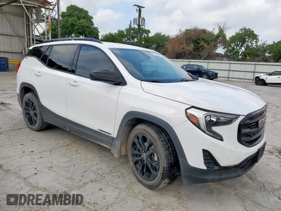 2020 GMC Terrain SLE with VIN 3GKALMEV9LL273196, listed as a Copart auction lot 57219035 with 128,763 mi miles and Salvage title. Bid and sale history available at DreamBid. Image 4.